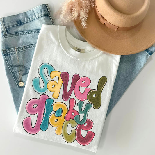 Saved by Grace Adult Tee