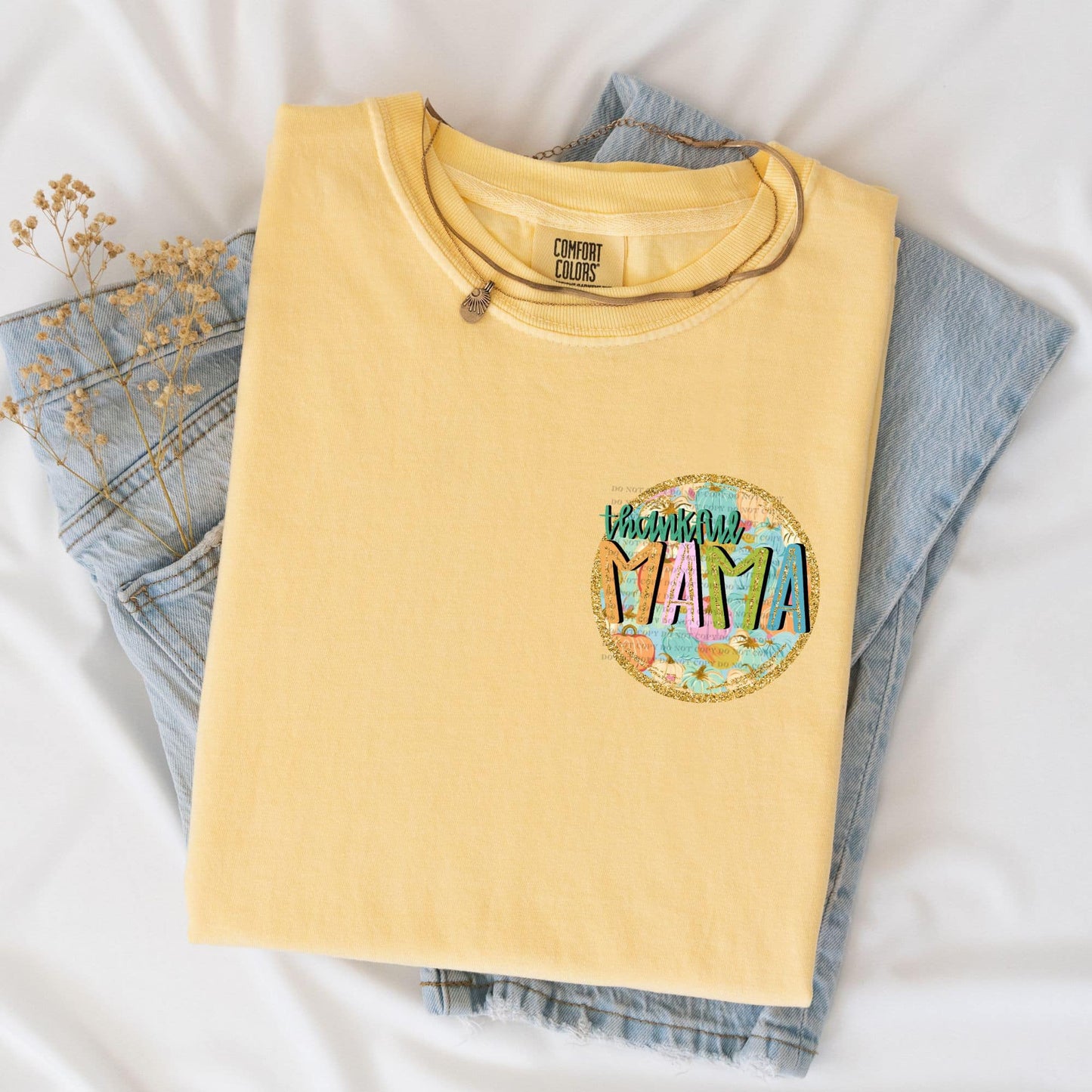 Thankful Mama-pocket tee