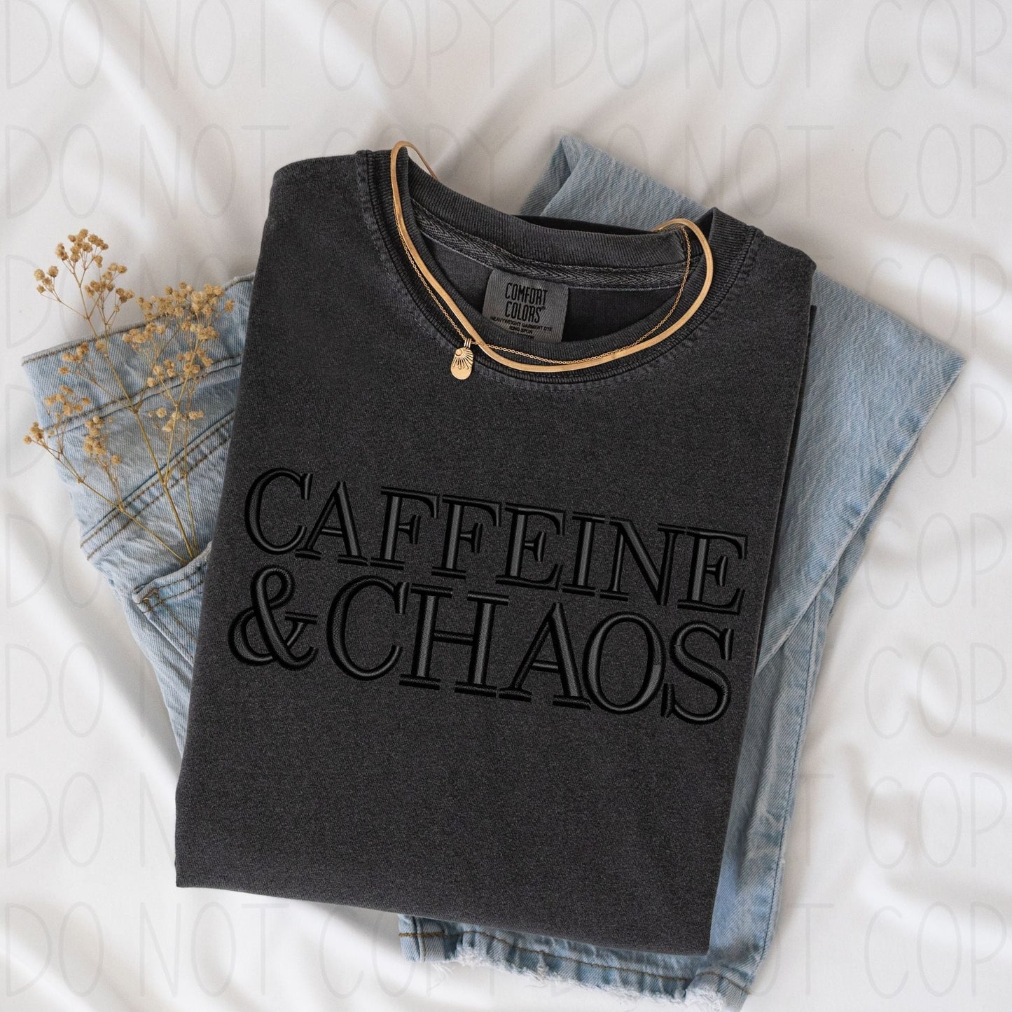 Caffeine & Chaos- Adult Tee