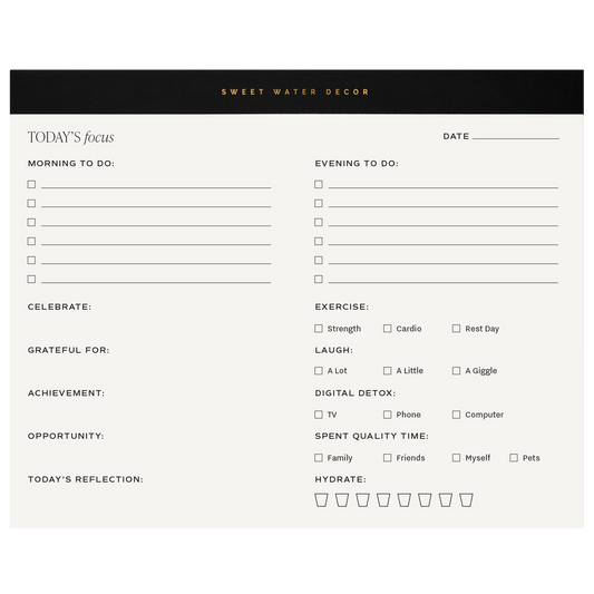 Self Care Daily Notepad – Productivity & Wellness Planner