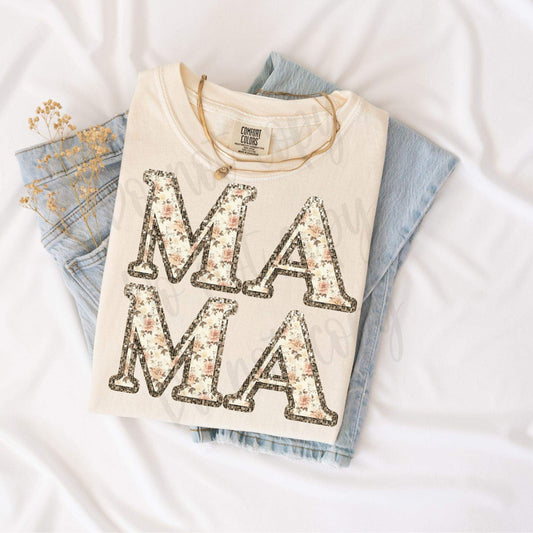 MAMA- GOLD Faux Sequin