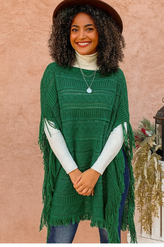 Wrap Me In Sass Fringe Poncho